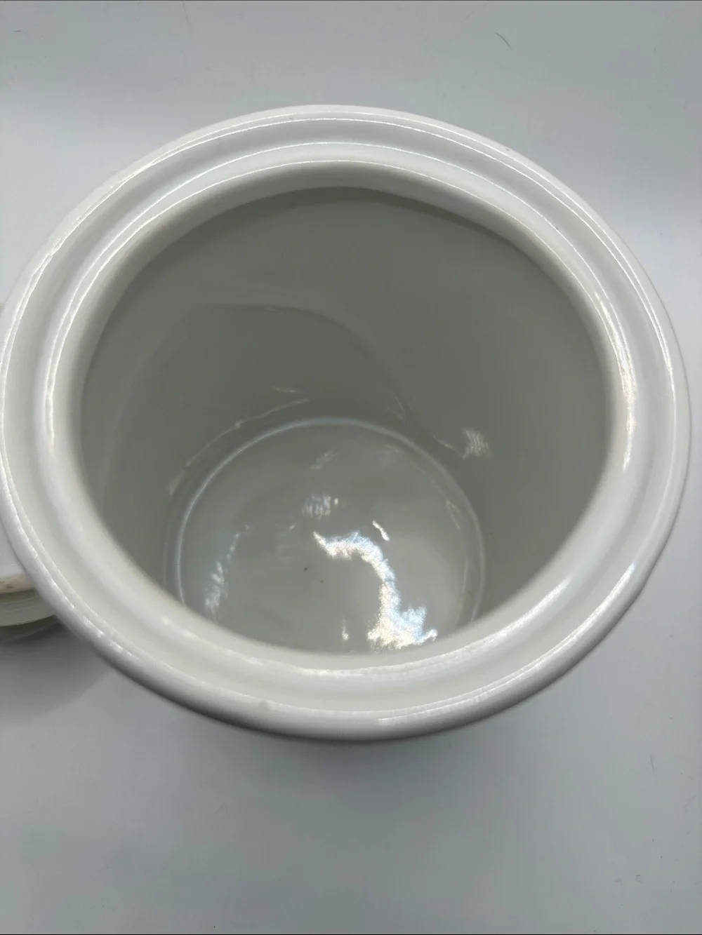 White Ceramic Pet Treat Jar - Eat Play Love